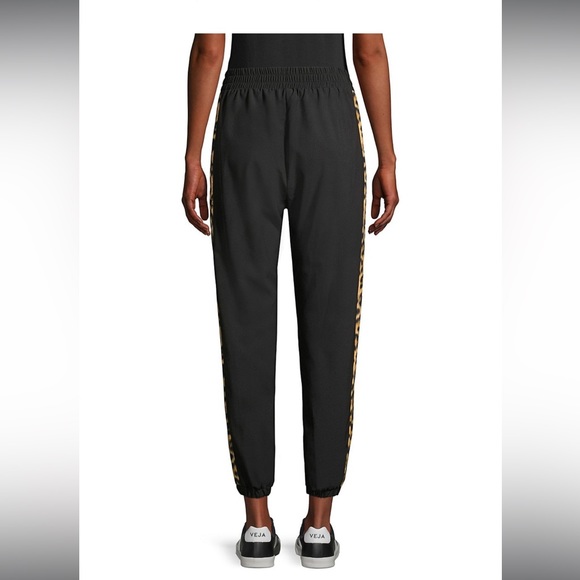 Terez Leopard-Print Side-Stripe Track Pants Large - Picture 2 of 5